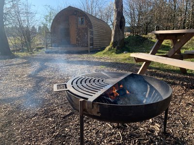 Camping Pod with Fire Pit