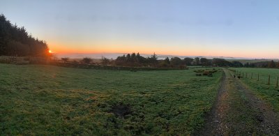 View from camper van parking area